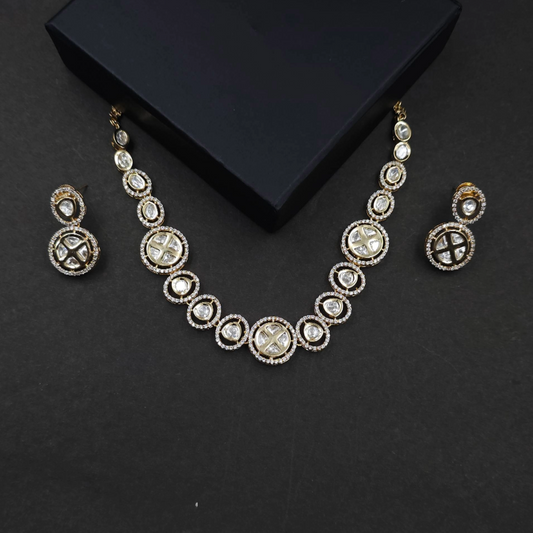 Mansion Golden Necklace with Earning