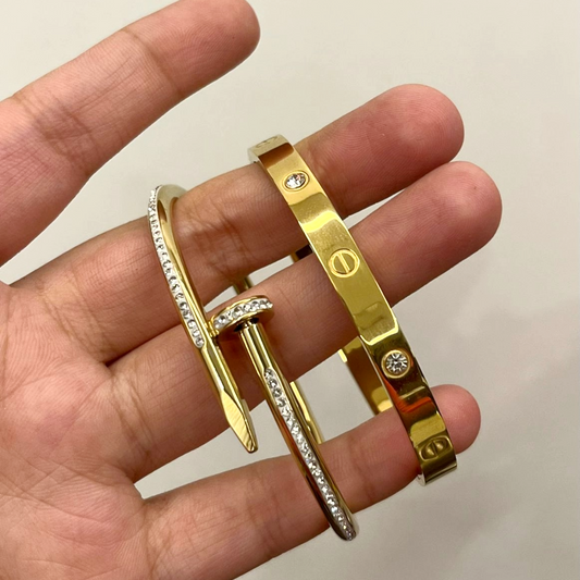 Stacked Gold Combo Bracelet (Pack of 2)