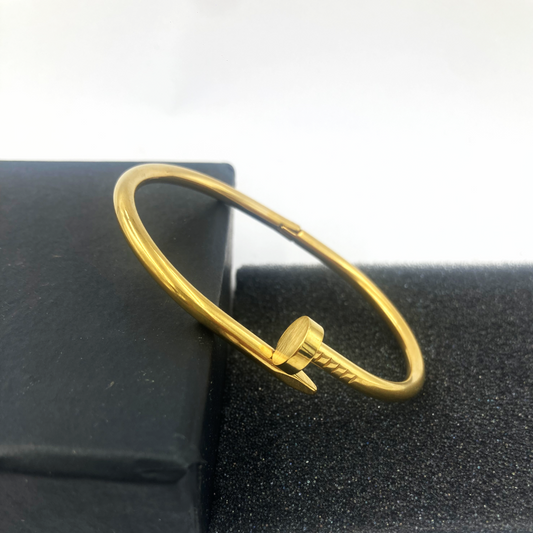 Nail Bangle Raw Gold Bracelet